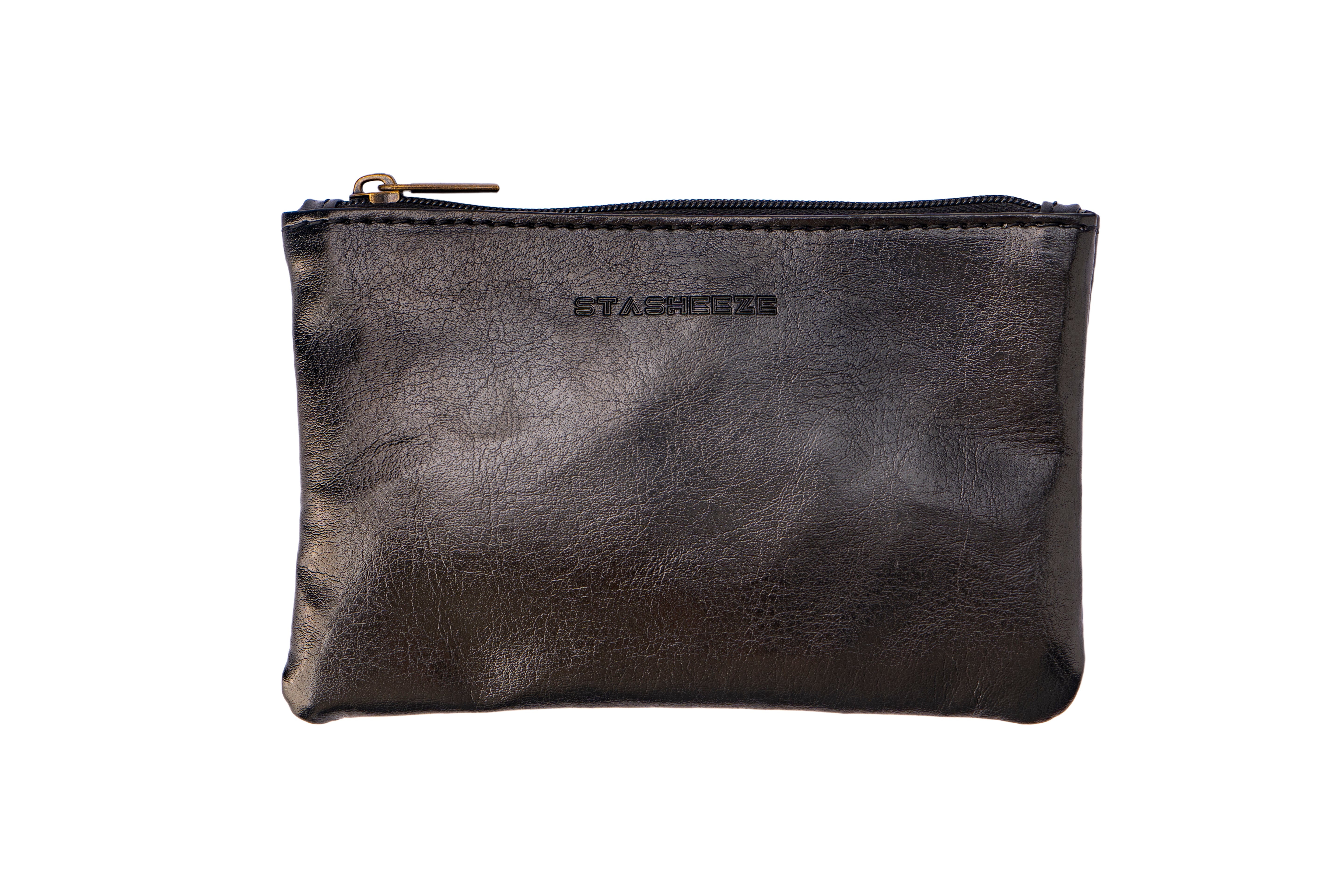 Stasheeze Soft Leather 14x9CM Tobacoo Pouch Baci Black Bag Water Proof UK Anti Drying Tecnology Lining Leather Brown or Black