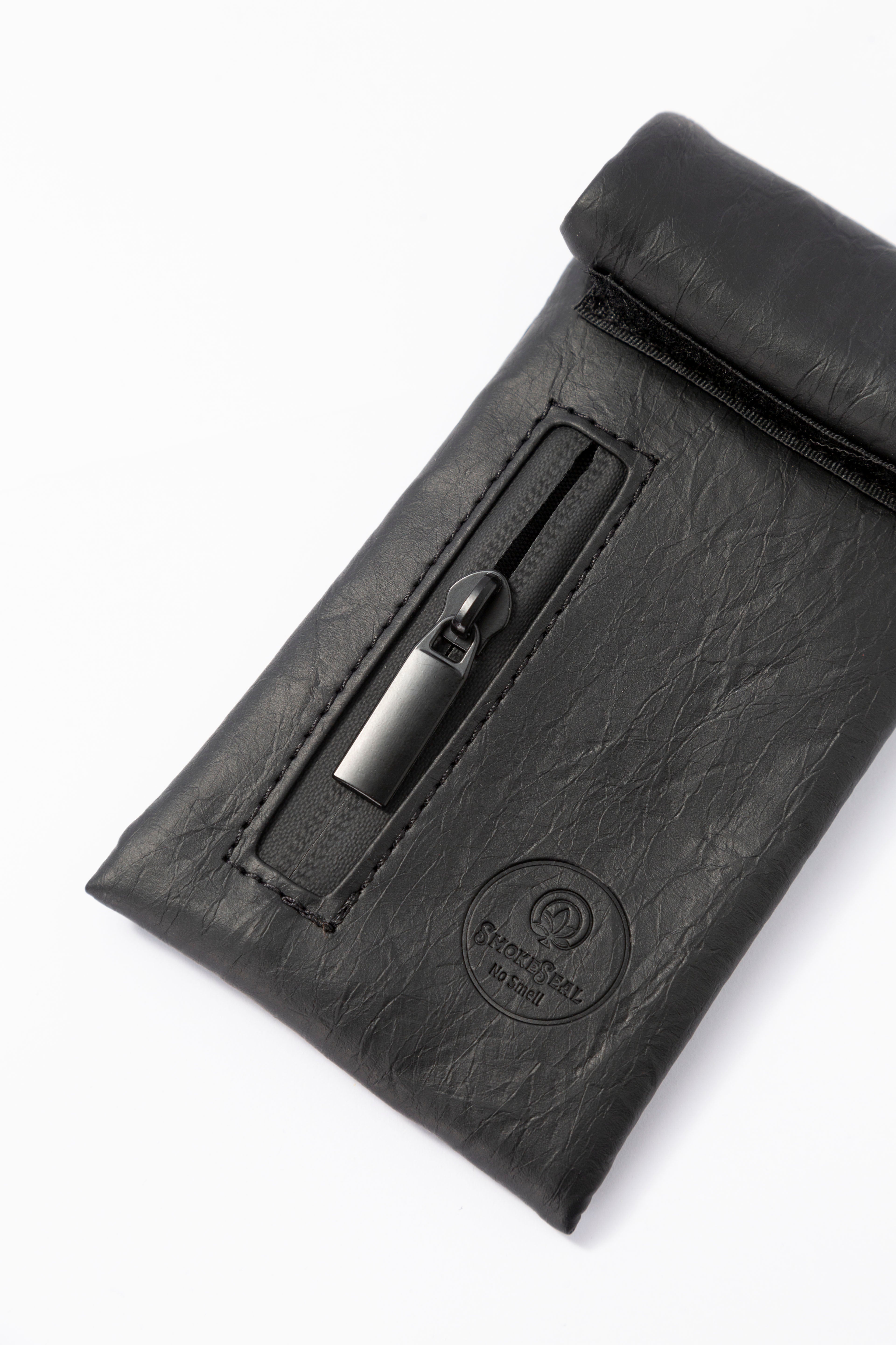 Stasheeze Smell Proof Bag Rolling 15x8cm TSA Lock Secure Holder Water Proof UK Black Carbon Lined Multi Layered Pouch Container Leather With Zip Storage