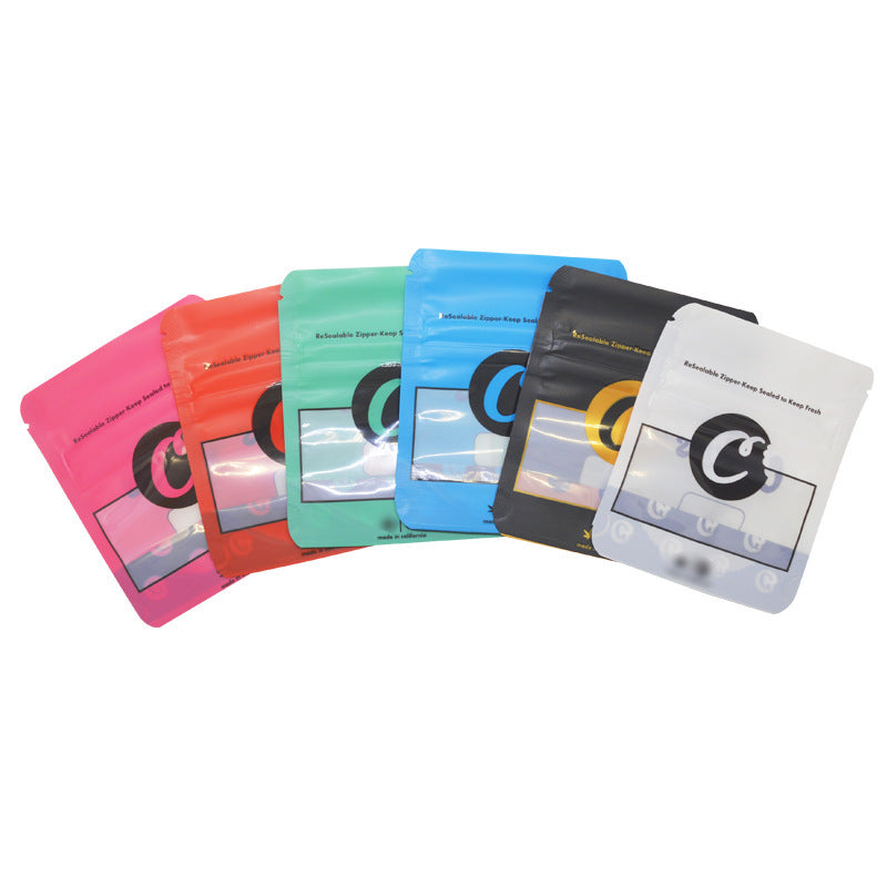 100pcs Cookies Baggies Parody Mix Pack Multiple Colours Funny Kitchen Supplies - Smell Proof Bag 9x7cm 1g Water Proof Odour Proof Thick Durable Plastic Clear See Through Transparent Cookie Mix Pack