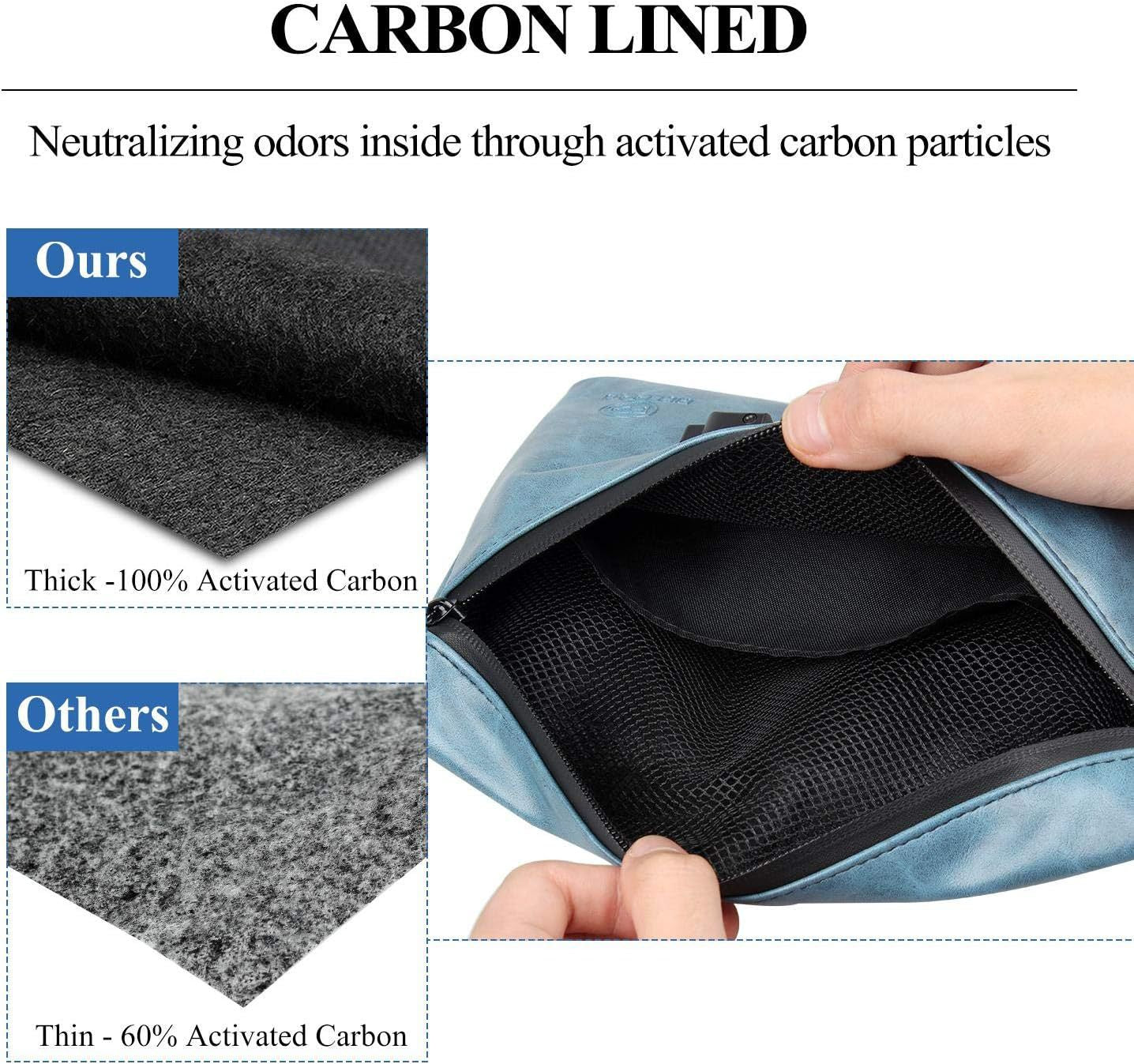 Stasheeze Smell Proof Bag 24x15cm Carbon Lined TSA Lock Water Proof Portable UK Camo Lemons Prisms Designs Odour Proof