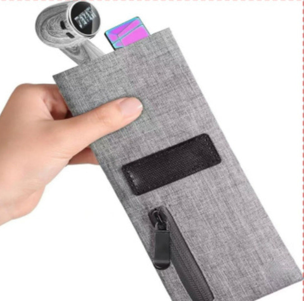 Stasheeze Grey Smell Proof 18x11cm Bag Storage Pocket Pouch Travel Stash Water Proof