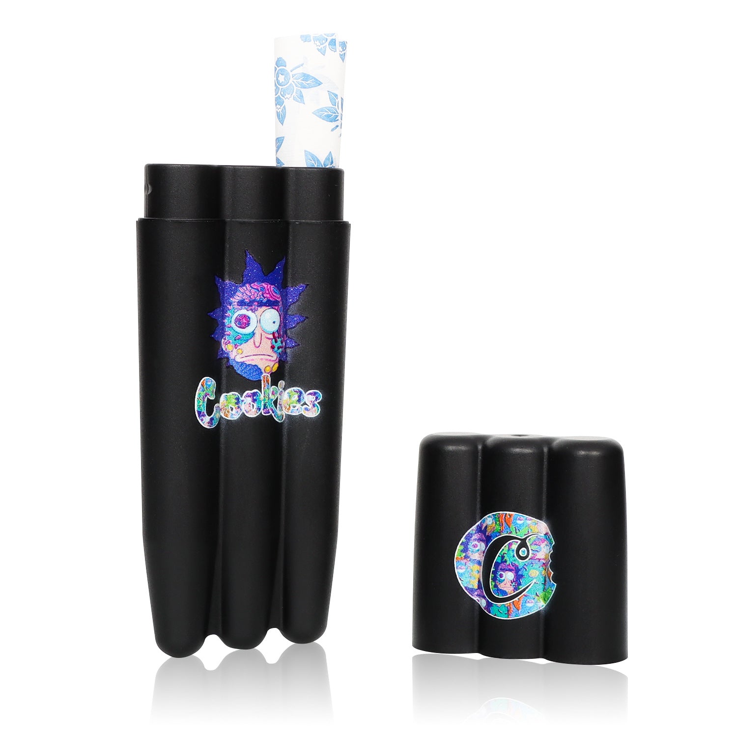 Stasheeze Smell Triple Proof Cone Holder Tube Stash Pre Rolled Storage Cookies Triple Rick and Morty