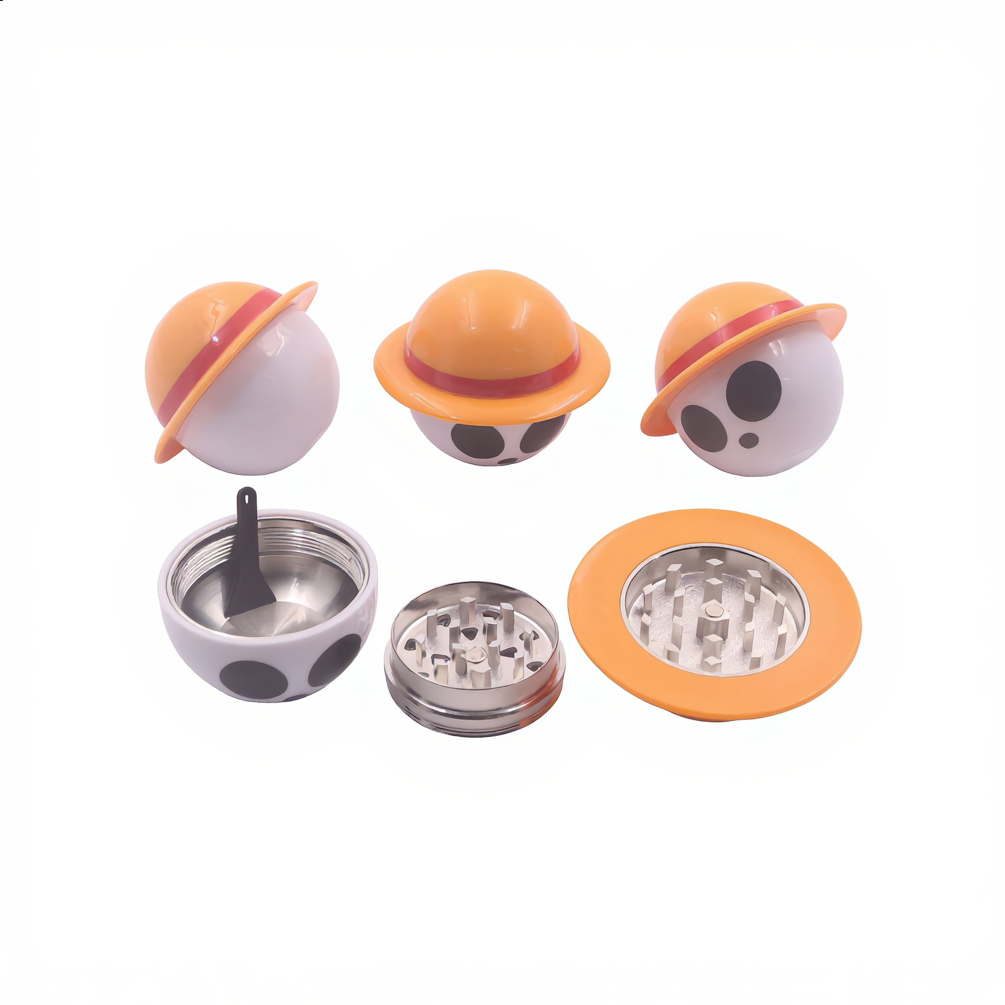 Metal Tobacco Herb Grinder 3 Layer Herb Crusher  New UK Anime Japanese One Piece Parody Design Discrete Hidden Grinder