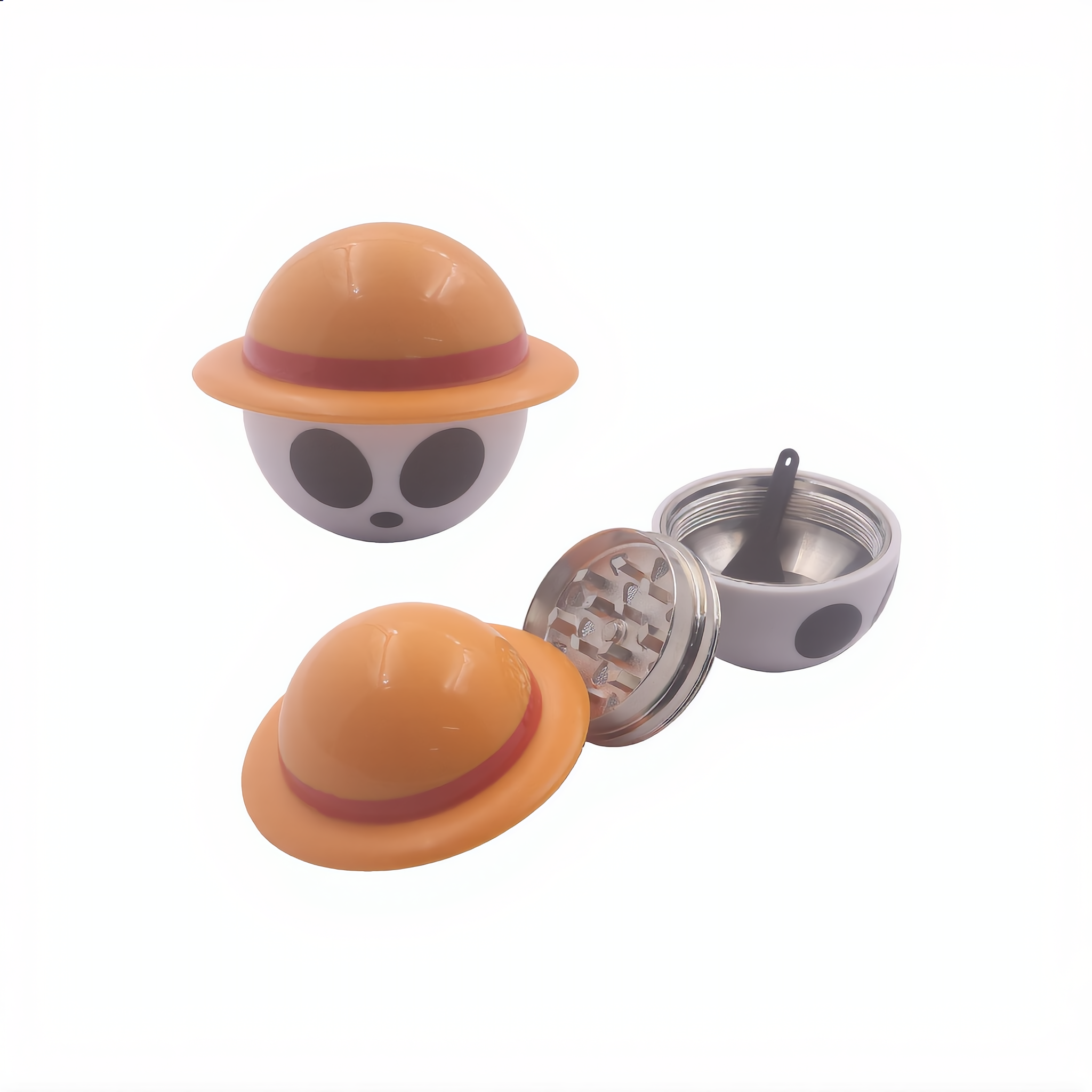 Metal Tobacco Herb Grinder 3 Layer Herb Crusher  New UK Anime Japanese One Piece Parody Design Discrete Hidden Grinder