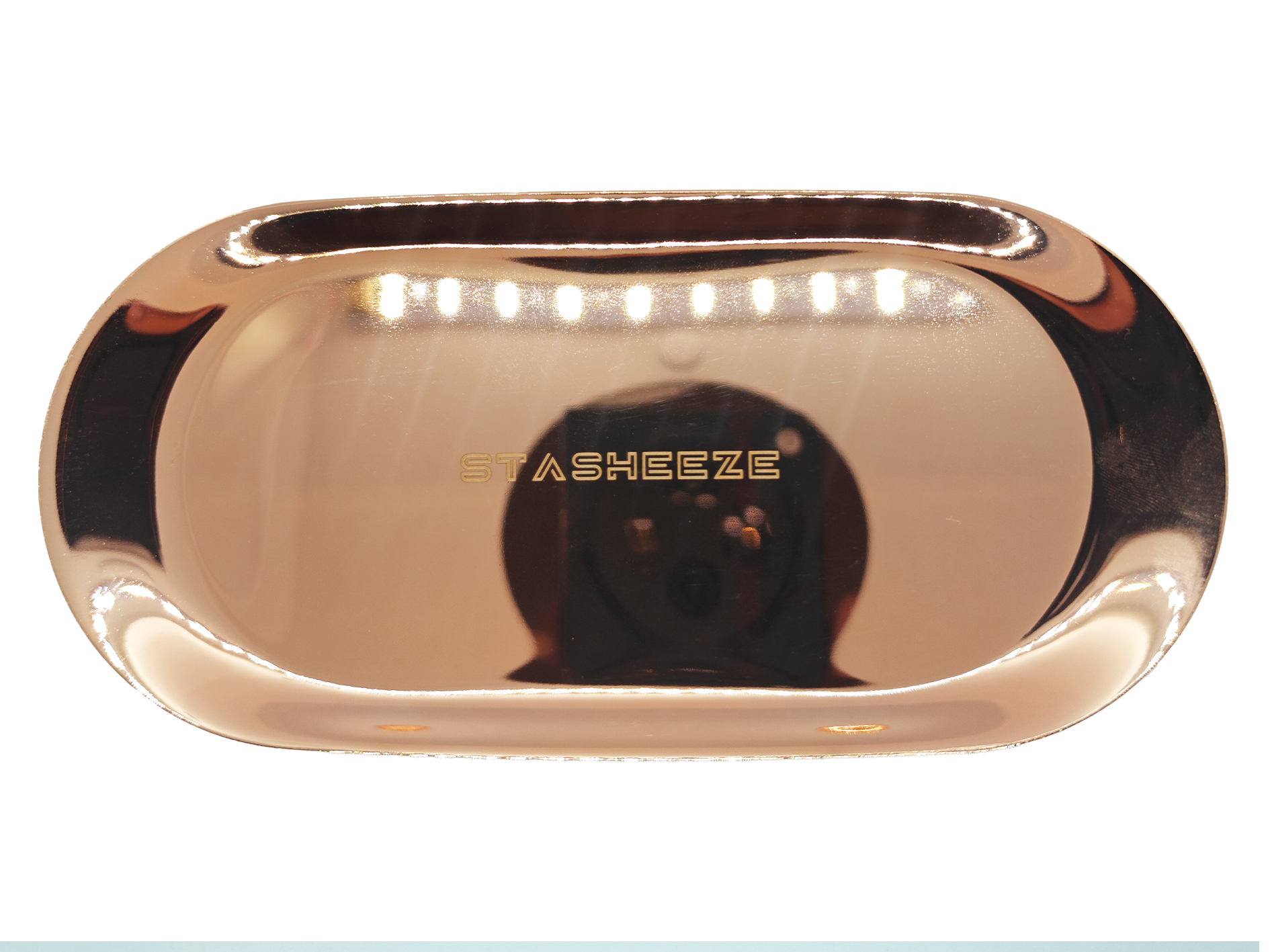 Stasheeze 18x8cm Rolling Tray Small-Medium Size Metal Lasered Engraved Tray. Fits inside a Stasheeze Bag