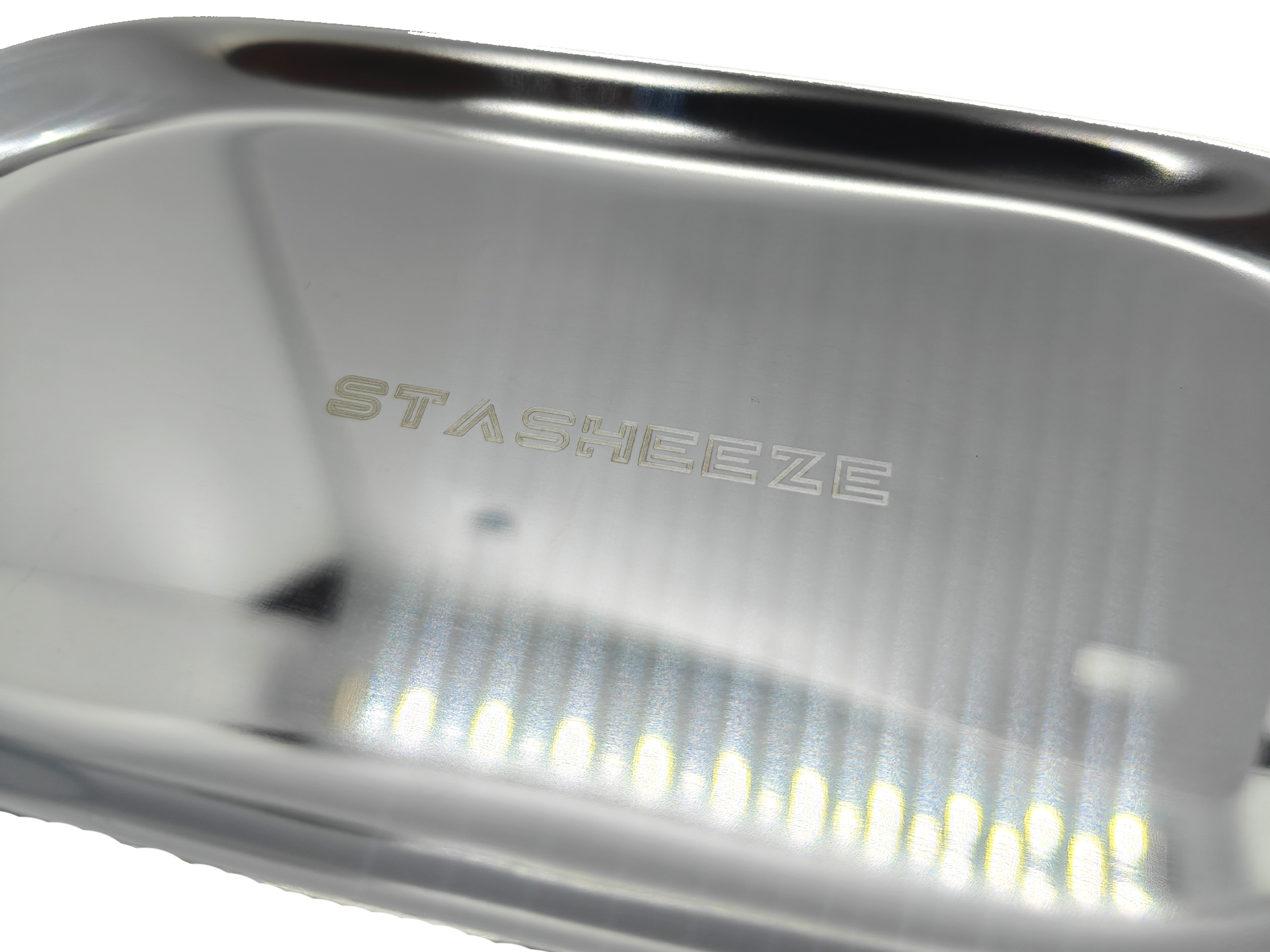 Stasheeze 18x8cm Rolling Tray Small-Medium Size Metal Lasered Engraved Tray. Fits inside a Stasheeze Bag